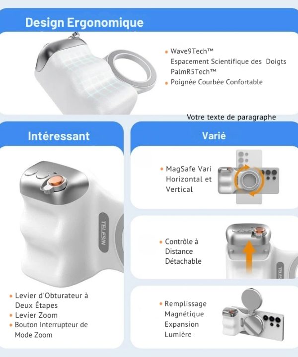 Portée de Contrôle à Distance de 10 m Télécommande Détachable (1)
